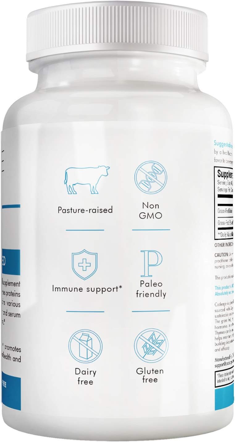 Codeage Glandular Thymus Extract, Grass Fed Natural Raw Thymus