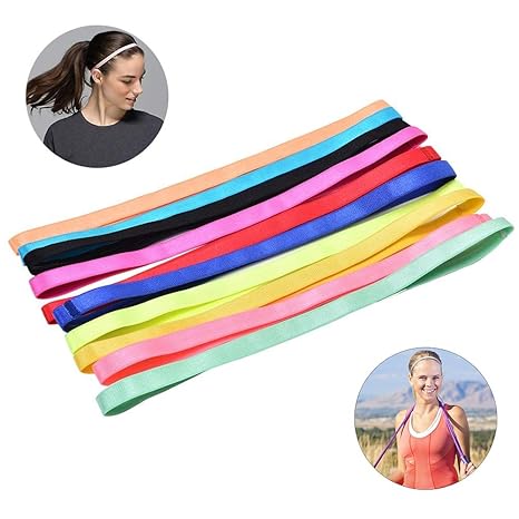 Generic Thin Sport Headbands For Women And Men Non Slip Yoga Hair