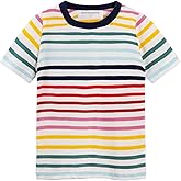 Mud Kingdom T-Shirt for Boys Short Sleeve Plain Cotton Classic Summer Casual Stripe
