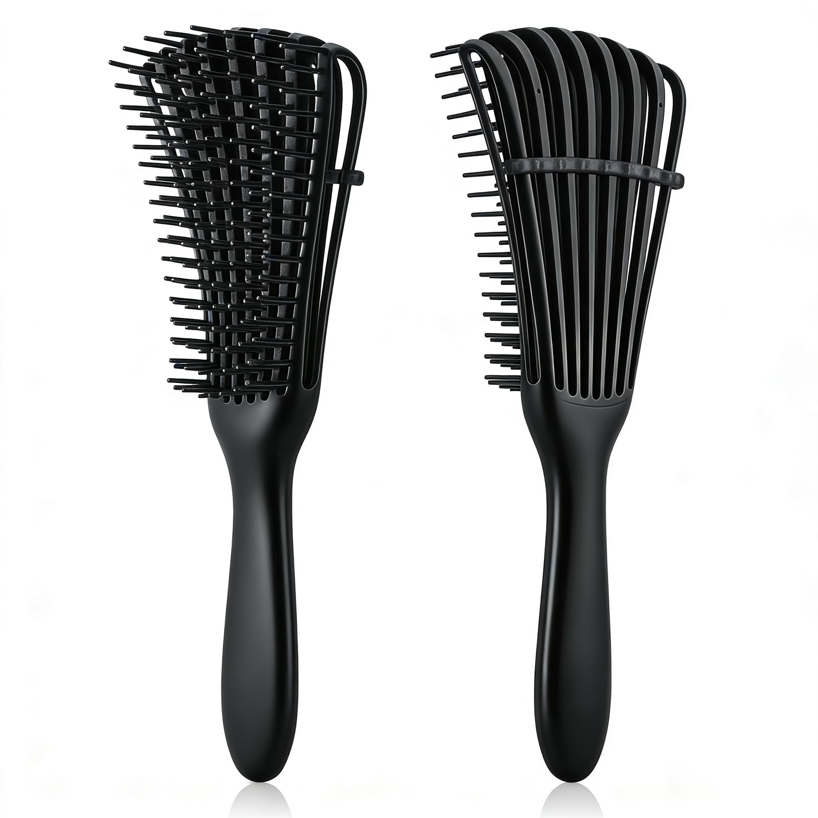 Daletu Curly Hair Brush, Magic Detangling Brush Painless Girl Anti-Breakage for Afro 3A to 4C Kinky/Wavy/Wet/Dry Long Thick Curly Hair (Black) — image 1