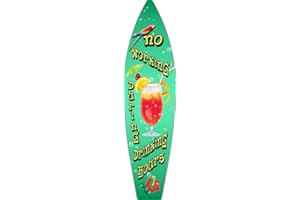 SMART BLONDE Drinking Hours Metal Novelty Surfboard Sign SB-051