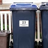 Papa Prints Wheelie Bin Numbers Pack 4 150x100mm Waterproof Stickers view 7