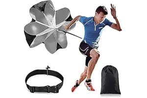 BULLETSHAKER Running Speed Training Football Parachute - 48" Inch for Kids Resistance Sprint Trainer - Chute Soccer Training