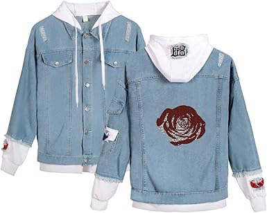 mens jean jacket sweatshirt