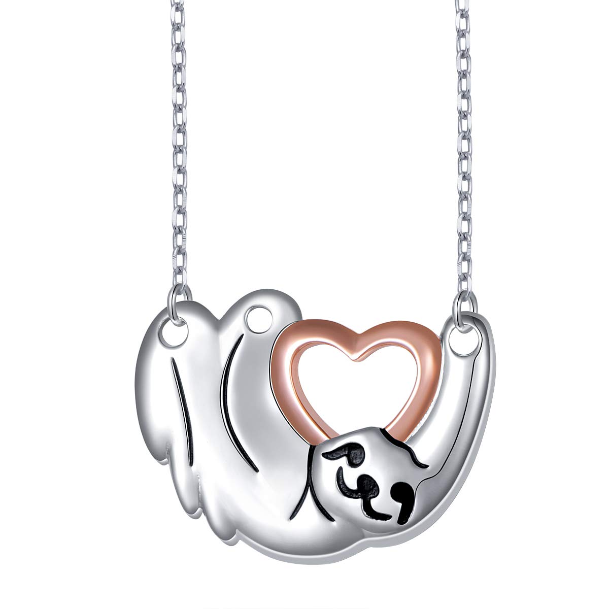DAOCHONG Sloth Necklace Sterling Silver Cute Animal Sloth Charm Pendant Necklace Birthday Valentines Day Gifts for Women — image 1