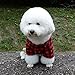 SMALLLEE_LUCKY_STORE Pet Clothes for Small Dog Cat Red Plaid Shirts Sweater with Khaki Overalls Pants Jumpsuit Outfits L