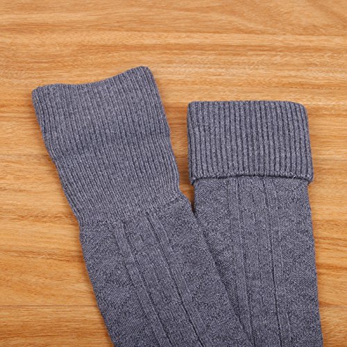 JETBOND Thick Wool Woollen Cashmere Thigh High Knee Socks Warm