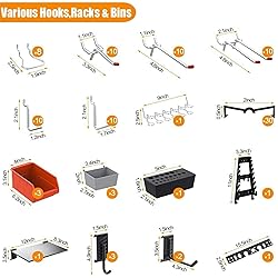 TORACK 109Pcs Wall Organizer Utility Storage Kit