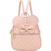 KL928 Girls Mini Backpack Bowknot Polka Dot Cute Small Daypacks Convertible Shoulder Bag Purse for Women
