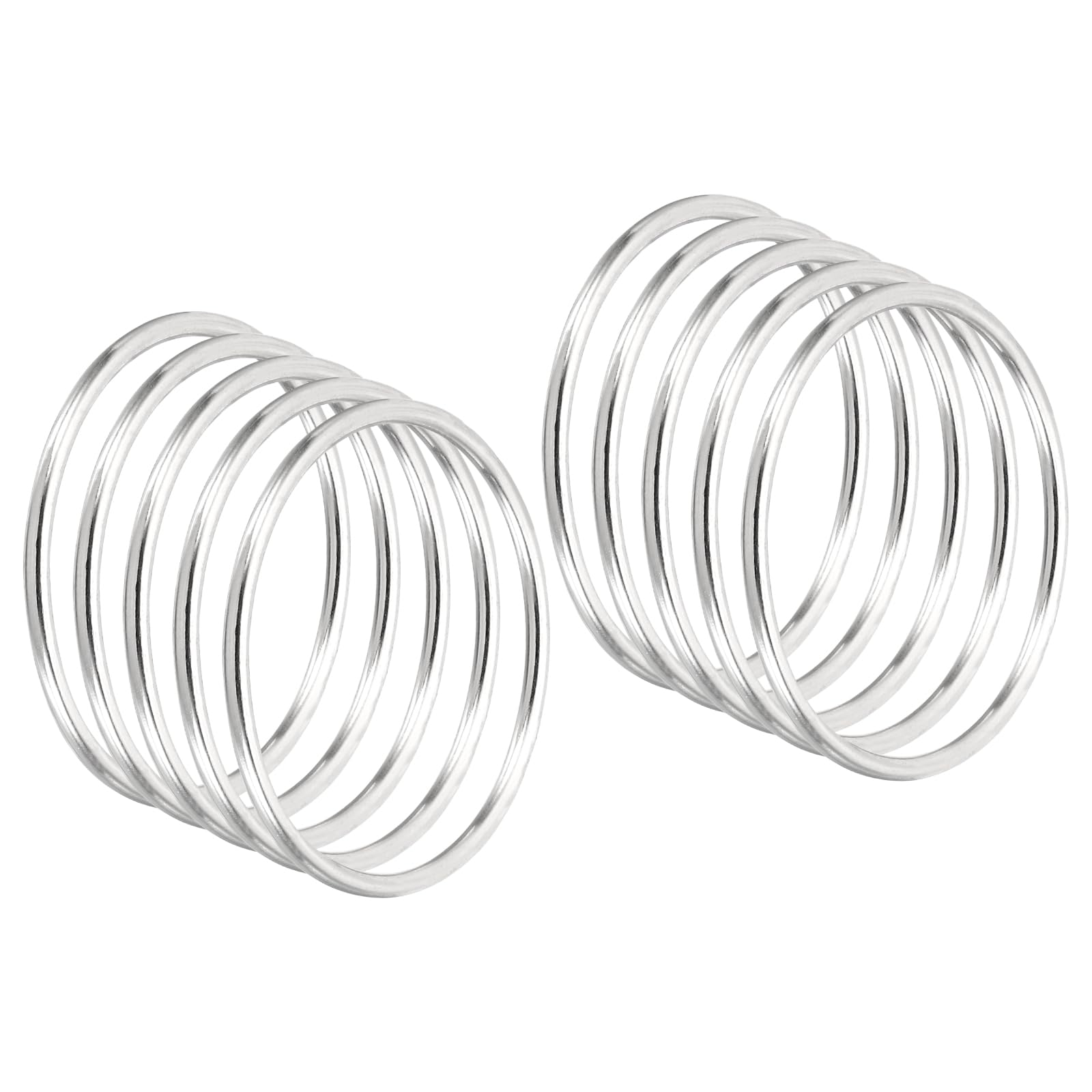 PATIKIL 2 Inch Dream Catcher Rings, 20 Pcs Metal Macrame Wreath Floral Round Ring Hoop for Christmas Decor Home Car DIY Craft Wedding Wall Hanging Decorations, Silver