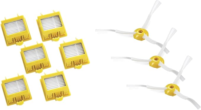 iRobot 3er Pack Dual AeroForce-Filter und 3er Set Kantenreinigungsbürste für die 700er-Serie