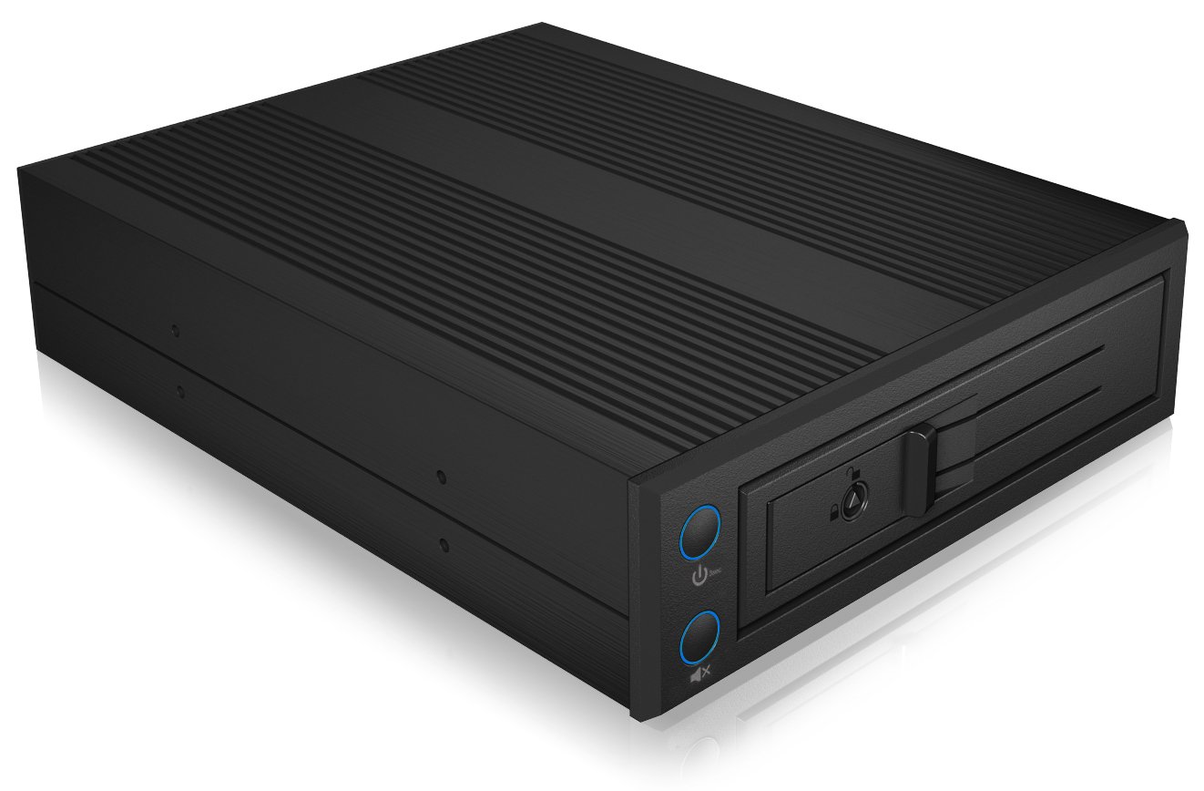 Icybox IB-176SSK-B Trayless Mobile Rack for 3.5-Inch SATA HDD - Black