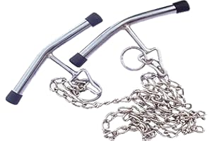 Zikimed Calving Chain with Two Adjustable T-Handle for Cow, Goat & Cattle 60" Long for Calf Pulling