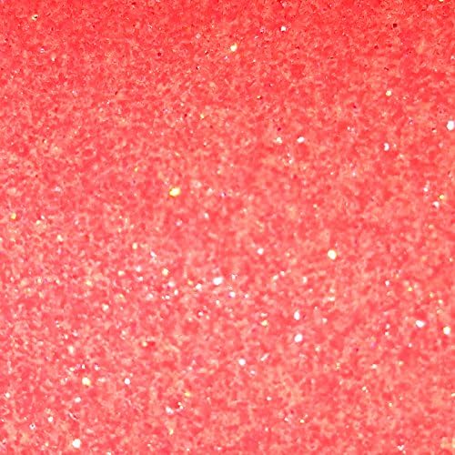 CORAL GLITTER HEAT TRANSFER VINYL Sheet 12x36 Coral Glitter Flake HTV for T-Shirts