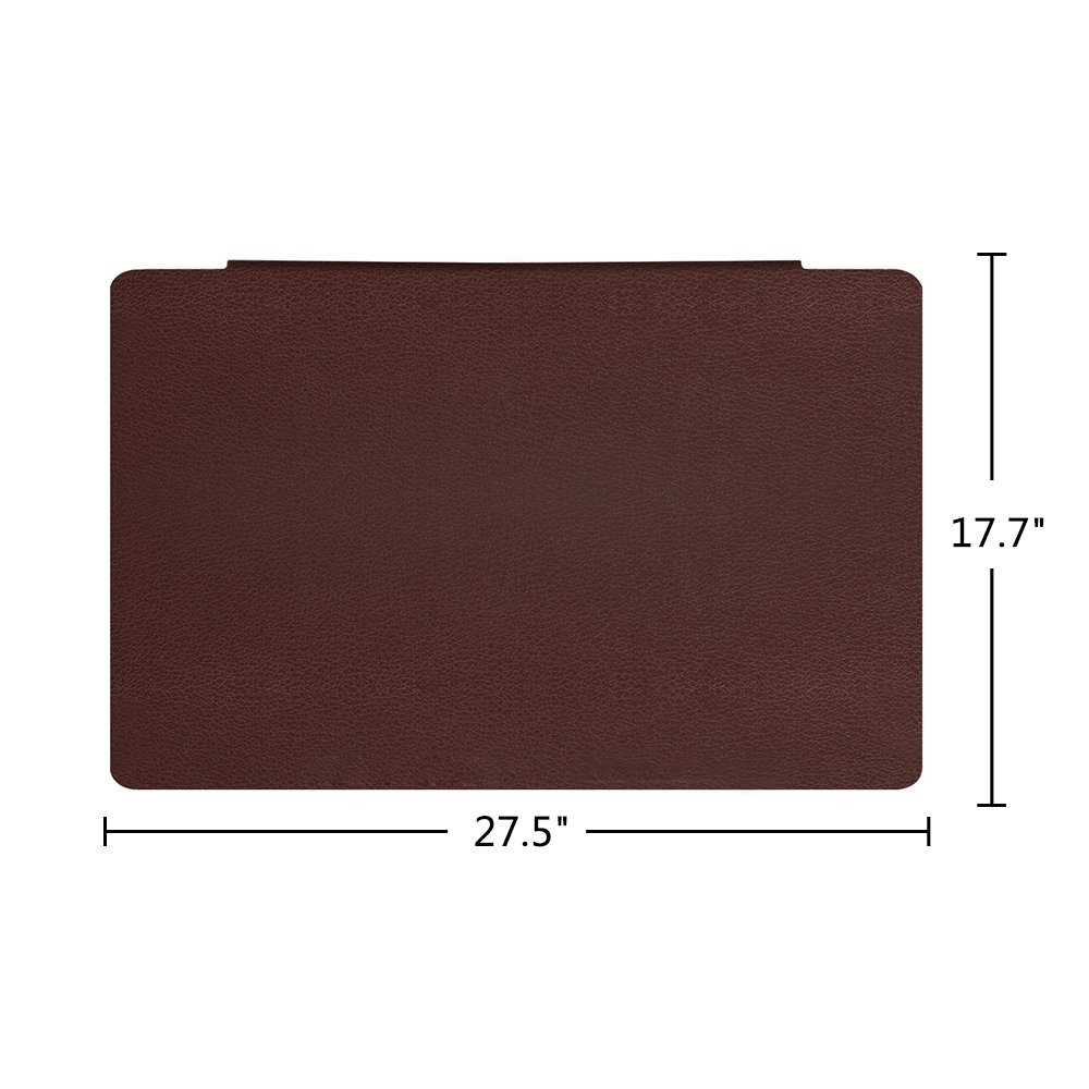 LOHOME deskMat_Brown Desk Pads Artificial Leather Laptop Mat with