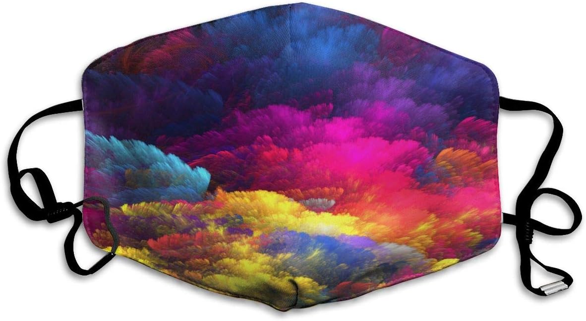 TDynasty Unisex Mouth Mask Cute Rainbow Colour Anti-dust Cotton Face Masks Can Be Washed Reusable for Outdoor Cycling