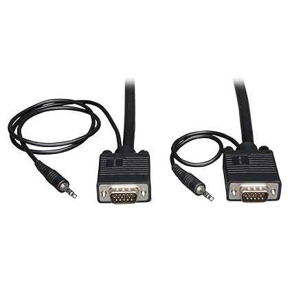 Tripp Lite VGA Coax Monitor Cable with audio, High Resolution cable with RGB coax (