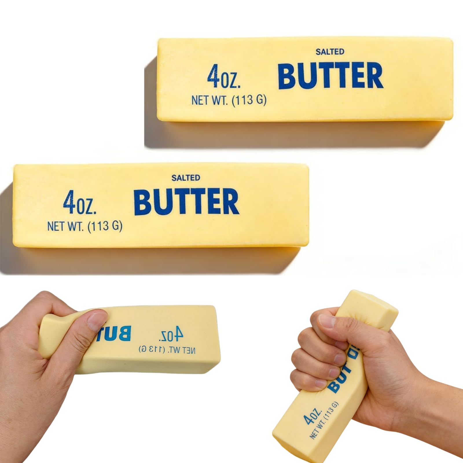 Butter Squishy, 2026 New Slow Rebound Cute Taba Squishy, Realistic Butter Stick Soft Squeeze Stress Balls for Stress Relief Anxiety Sensory Gifts for Adults (2pcs)