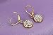 Vnox Jewelry Stainless Steel Gold Plated White Rhinestone Round Drop Dangle Earring for Women
