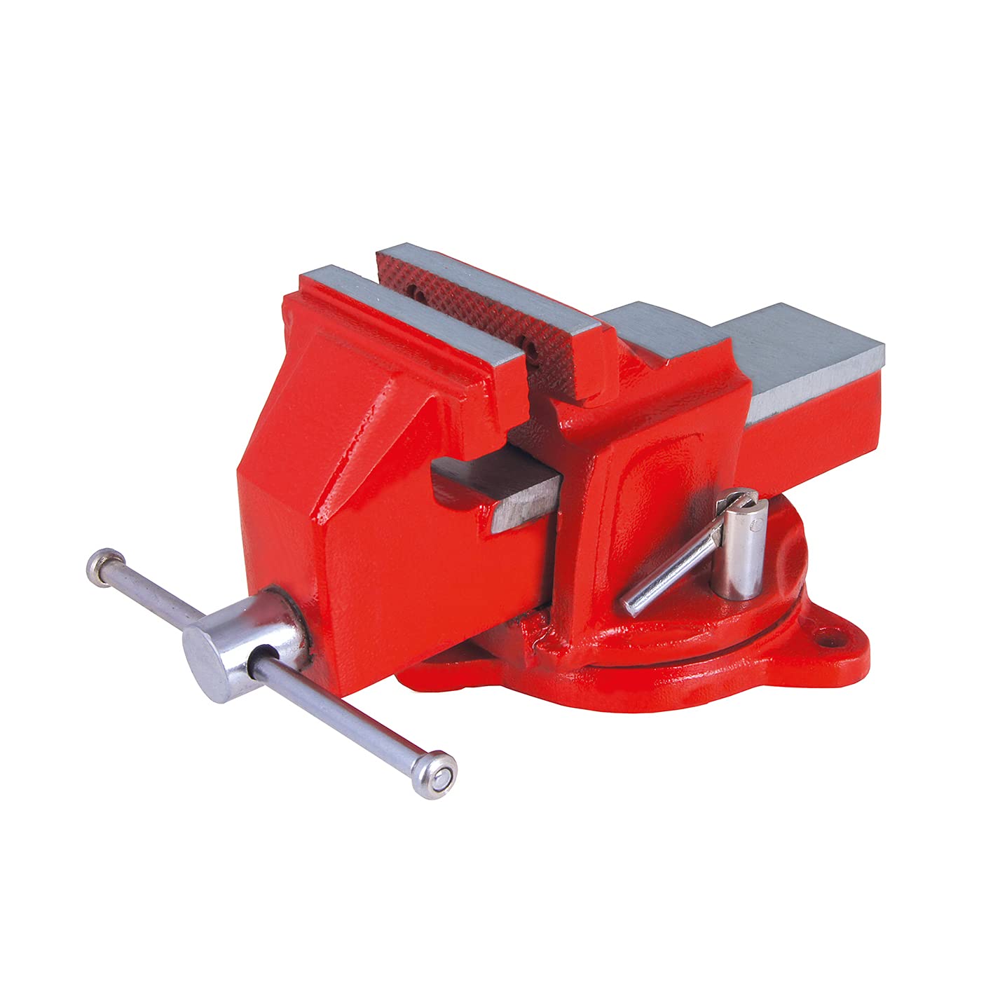Connex COX871080 Vice with Swivel Base, Silver/Red, 80 mm