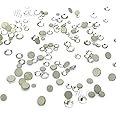 clear Crystal (001) tiny small sizes mixed with Austrian crystal Austria 2058 xilion rose flatbacks sizes ss3, ss5, ss6, ss7, ss9, ss10 no-hotfix rhinestones nail art 144 pcs (1 gross) round bling diy