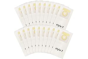 Gudotra 20 Pack Replacement Vacuum Bags Style 7 Paper Bag Fit PowerForce Uprights Vacuums 3537 3522 35221 35223 35224 35225 35226 3522R 3522X 3525 35252 3525R 3530D 3530R Replace Part 32120