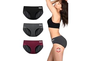 TIICHOO Period Underwear for Women Heavy Flow Soft Absorbent Period Panties Incontinence Leakproof Underwear