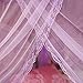 UOZZI BEDDING 4 Corners Post Purple Canopy Bed Curtain for Girls & Adults - Cute Cozy Drape Square Netting for Twin Bed - 4 Opening 58