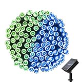 easyDecor Solar Christmas Lights, 72ft 200 LED Fairy Outdoor String Lights Garden Decorative for Home, Lawn, Pario, Wedding, Party and Holiday Decorations (Blue&Green)
