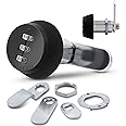 Combi-Cam 7850-L 7850R-L Cam Lock - 1-1/8" Chrome Finish, 3-Dial Combination Lock For Cabinets & Furniture