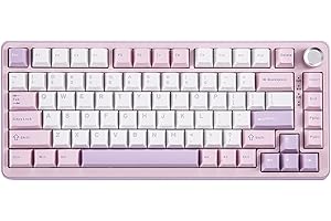 YUNZII B75 PRO Wireless Mechanical Keyboard,75% Layout with Knob,Hot Swap Gasket Custom Structure,Creamy Pre-lubed Switches,R