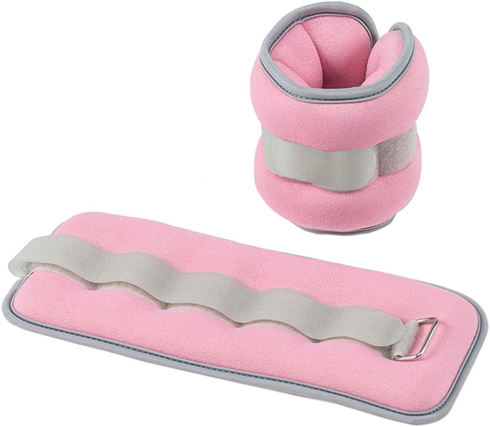 MEETGG 1 Pair Child Ankle Weights Adjustable 2KG Wrist Leg Weight, Women Walking Jogging Gymnastics for Fitness, Exercise, Walking