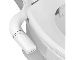 SAMODRA Ultra-Slim Bidet, Minimalist Bidet for Toilet with Non-Electric Dual Nozzle(Frontal & Rear Wash) Adjustable Water Pre