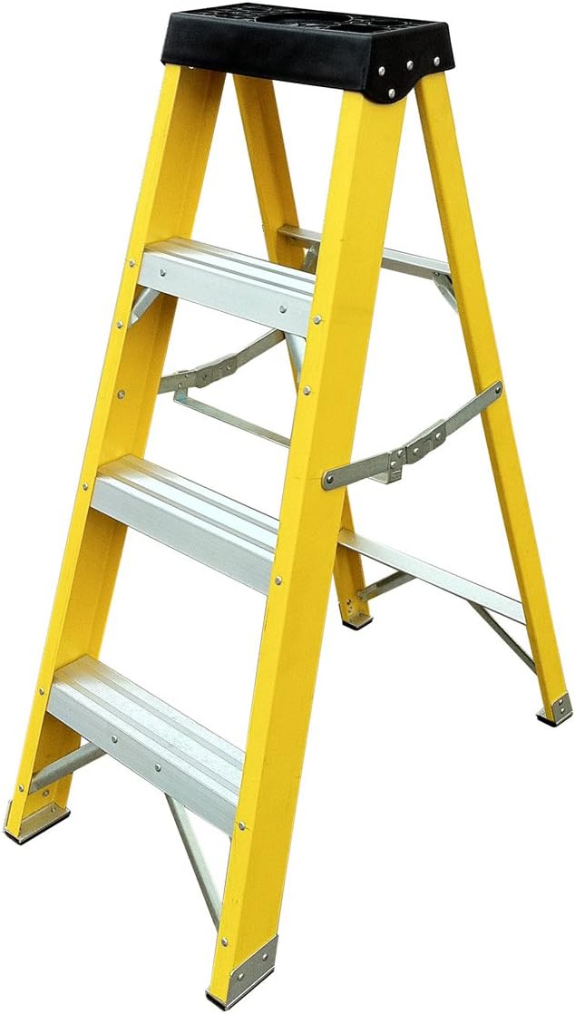 3 + 1 Step Electricians Heavy Duty Fibreglass Step Ladder 30000V Tread Fibre Amazon.co.uk