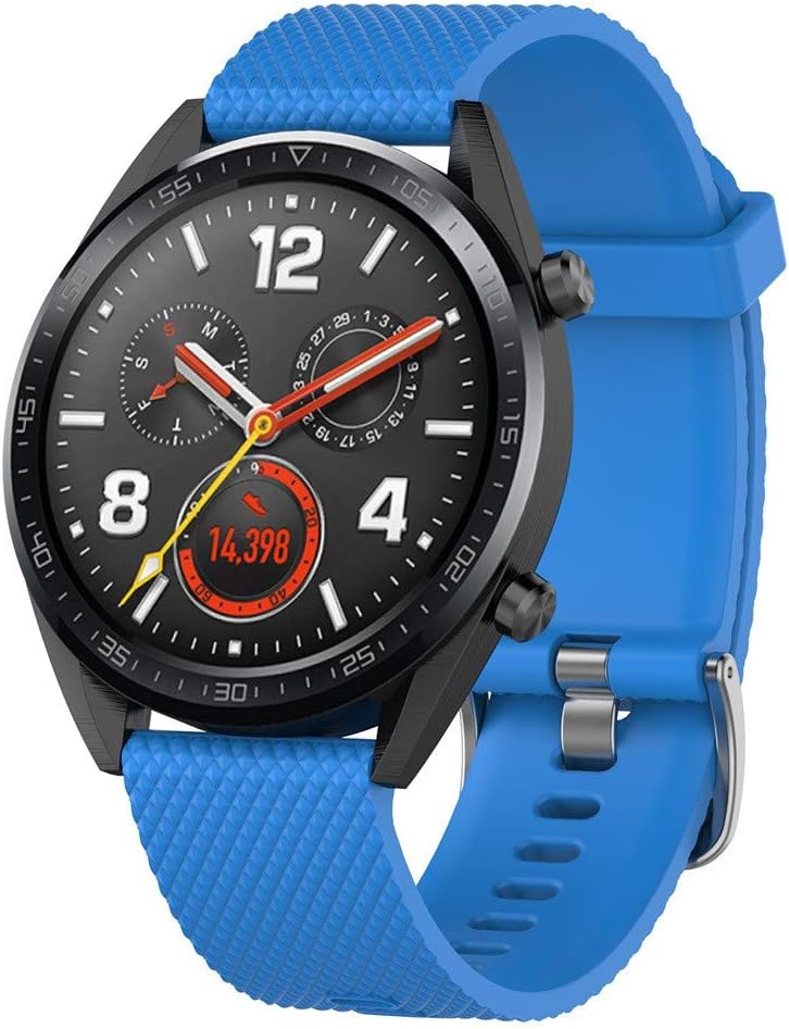 Soft Silicone Replacement Bands Compatible with Huawei Watch GT 46MM w/Frame,Homsta Quick Release Sport Watch Strap Buckle Bracelets Wristband Accessories for Women Men