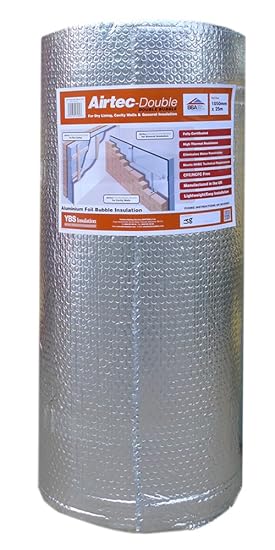 Airtec Luftpolsterfolie, mehrlagig, 1.050 mm x 25 m x 7,2 mm