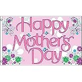 AZ FLAG - Happy Mothers Day Flag - 3x5 Ft - 100D Polyester Happy Mother'S Day Banner with Two Metal Grommets - Fade Resistant - Vivid Colors - 3' x 5' Feet - 150x90 Cm