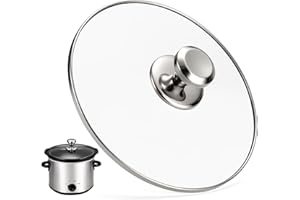 Glass Lid 3 Quart Replacement for Crockpot Manual 3-Quart Slow Cooker SCV700-S-BR, 3qt Slow Cooker Lid Replacement, Clear Coo