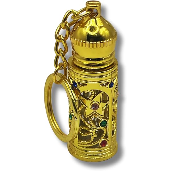 Vctitil Parfümflasche Im Arabischen Stil - Metall & Glas, 3 Ml, Schlüsselanhänger, Nachfüllbar
