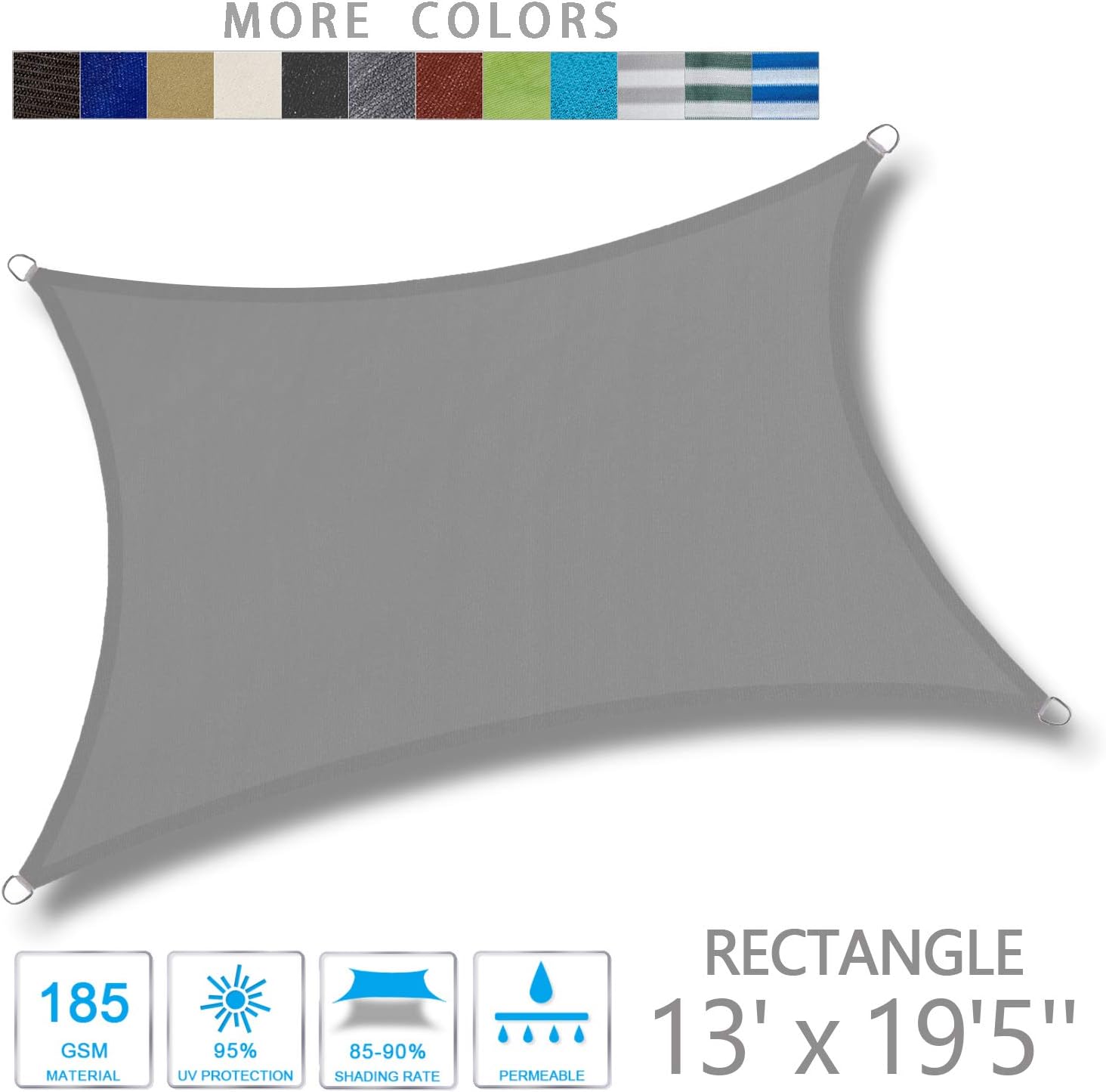 LOVE STORY 12' x 16' Rectangle Terra Red Sun Shade Sail Canopy UV Block Awning for Outdoor Patio Garden Backyard : Garden & Outdoor