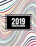 2019 Yearly Planner: Art Abstract, 8.5