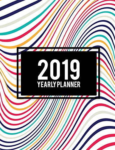 2019 Yearly Planner: Art Abstract, 8.5