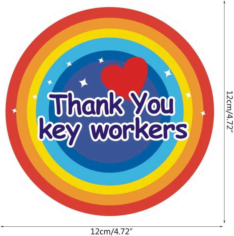 Nursery Baby Linlin 4 Sheets Cartoon Thank You Rainbow Nhs Stickers Wall Window Car Shop Decal Signs Agreena Com