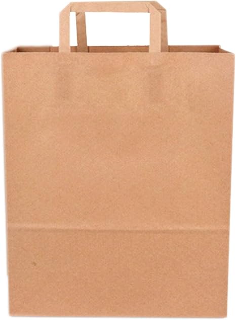 Amazon Co Jp 耐久性商品アソートサイズバッグクラフト紙バッグハンドル付きバルク100個ブラウンペーパーギフトバッグバルクショッピング リテールバッグクラフトバッグハンドル付きアソートサイズショッピングバレンタインバッグ Size 33 26 12cm ホーム キッチン