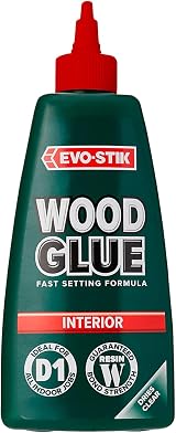 EVO-STIK Wood Glue 500ml Interior Extra Strong Fast Setting Clear Dry