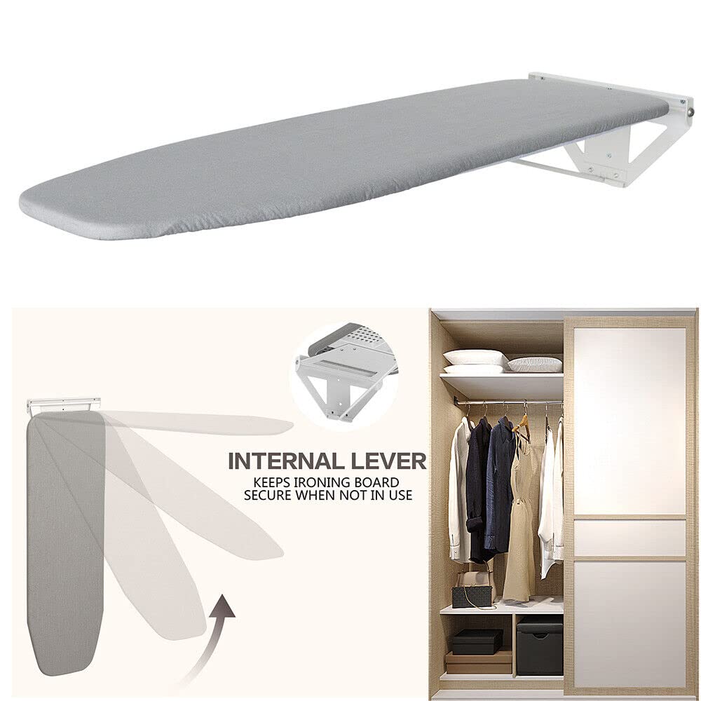 Wall-Mounted Ironing Boards 160° Swivel Space Saving Laundry Ironing Board 39.3