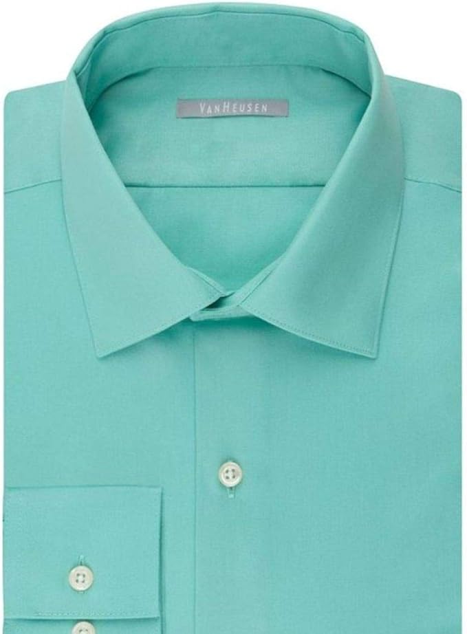 van heusen lux sateen regular stretch long sleeve dress shirt
