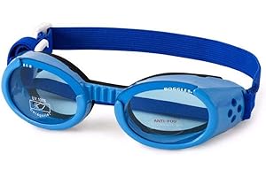 Doggles ILS Large Shiny Blue Frame with Blue Lens Dog Goggles