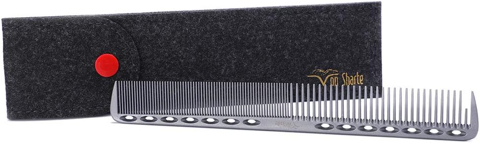 Barber Comb,Hair Cutting Combs Hair Comb Hairdressing Comb 200℃ Heat Resistant Round Teeth Bristle Salon Styling Comb for Hair Partition,Smoothing All Hair Types,Remove Knots for Hair Cutting/Dying