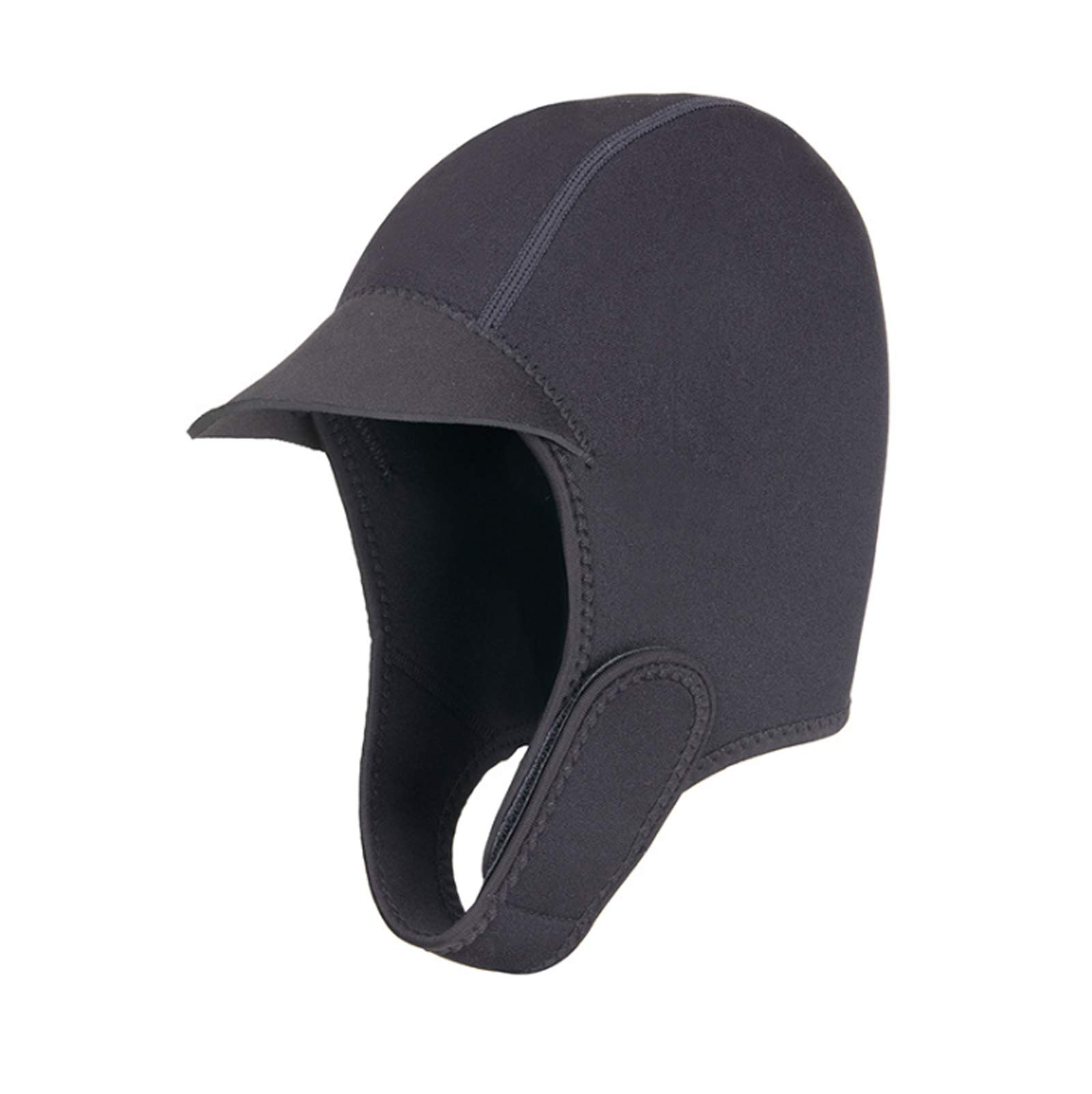 IPENNY Wetsuit Hood with Wide Brim & Adjustable Chin Strap 2mm Neoprene Thermal Diving Hood Quick Dry Peaked Cap Sun Protection Surfing Snorkeling Cap Swimming Cap